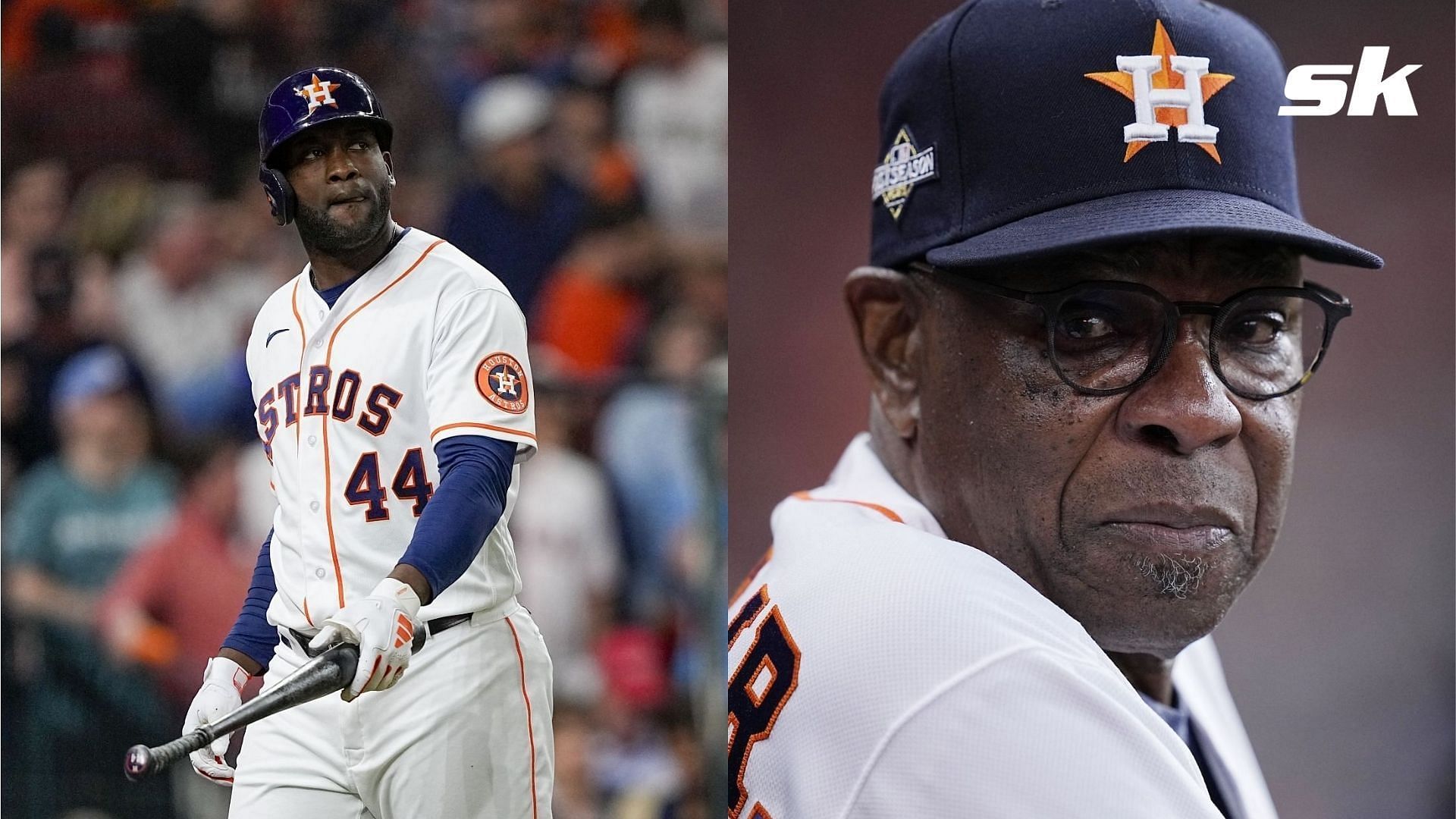 Dusty Baker has raised some eyebrows for his bizarre response when asked about Yordan Alvarez