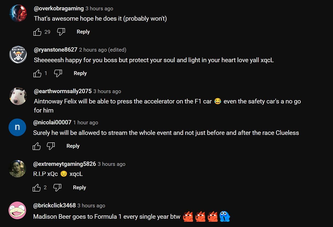 Fans react to Felix&#039;s latest announcement (Image via xQc Clips/YouTube)