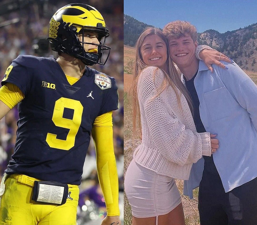 Michigan quarterback J.J. McCarthy and his girlfriend Katya Kuropas