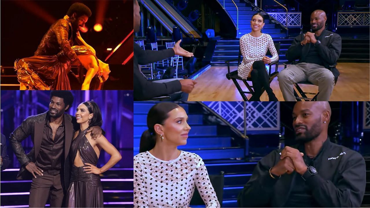 Tyson Beckford elimination interview - DWTS season 32 [Image via ABC (left) and GMA (right)]