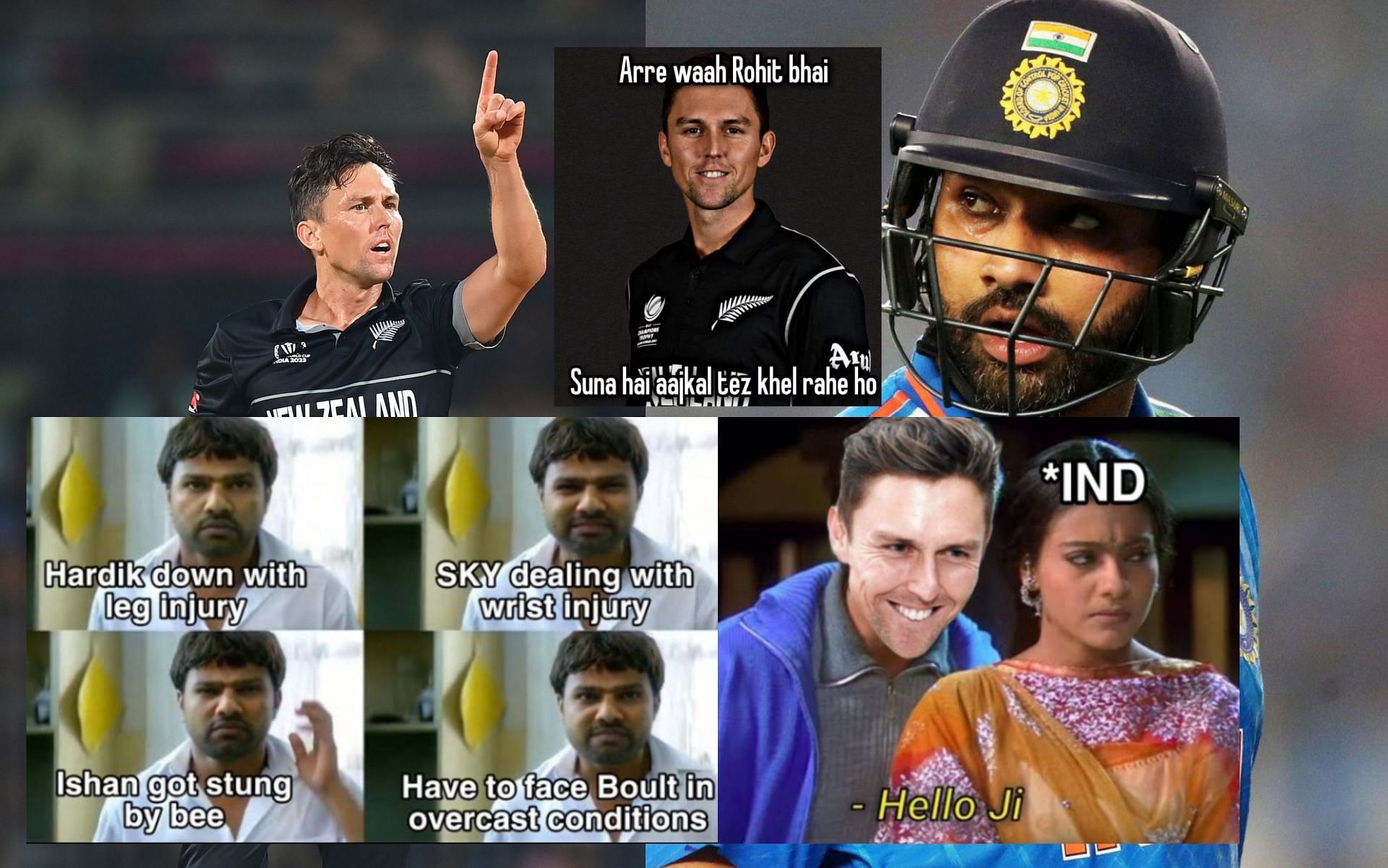 Fans react ahead of the India vs New Zealand match.