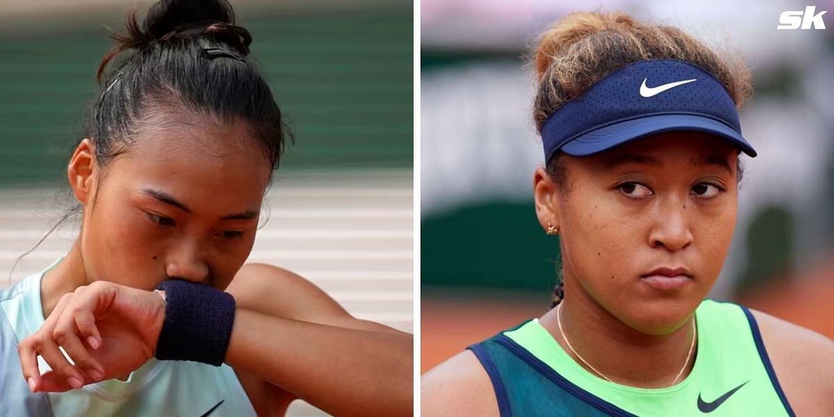 Qinwen Zheng (L), and Naomi Osaka (R)