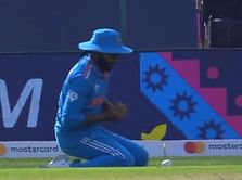 [Watch] Ravindra Jadeja drops a sitter off Rachin Ravindra's bat during IND vs NZ 2023 World Cup clash