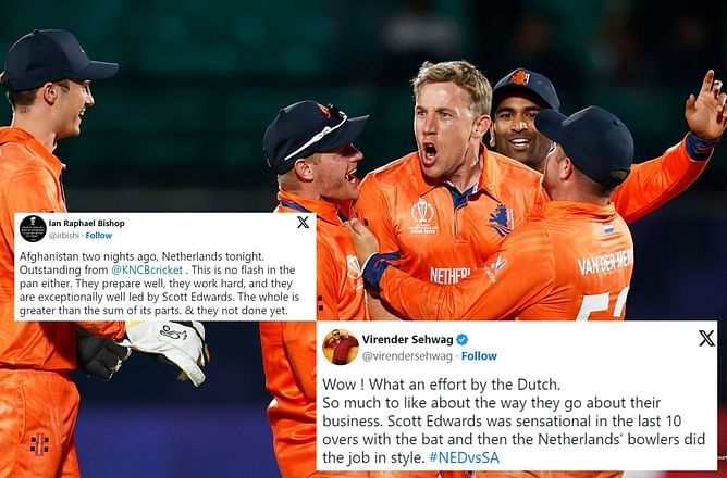 "BIGGEST UPSET IN THE HISTORY OF UPSETS"- Fans erupt as the Netherlands beat South Africa in the 2023 World Cup