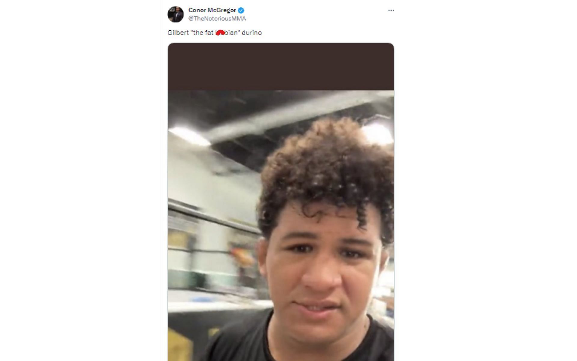 Tweet responding to Gilbert Burns