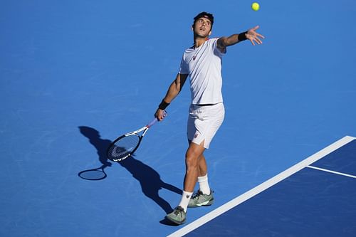 Tomas Martin Etcheverry in action at the China Open