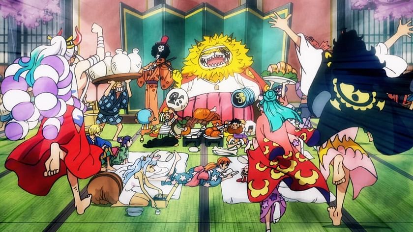 One Piece episode 1079: The Five Elders are displeased, Momonosuke throws a  banquet, and Ryokugyu appears in Wano