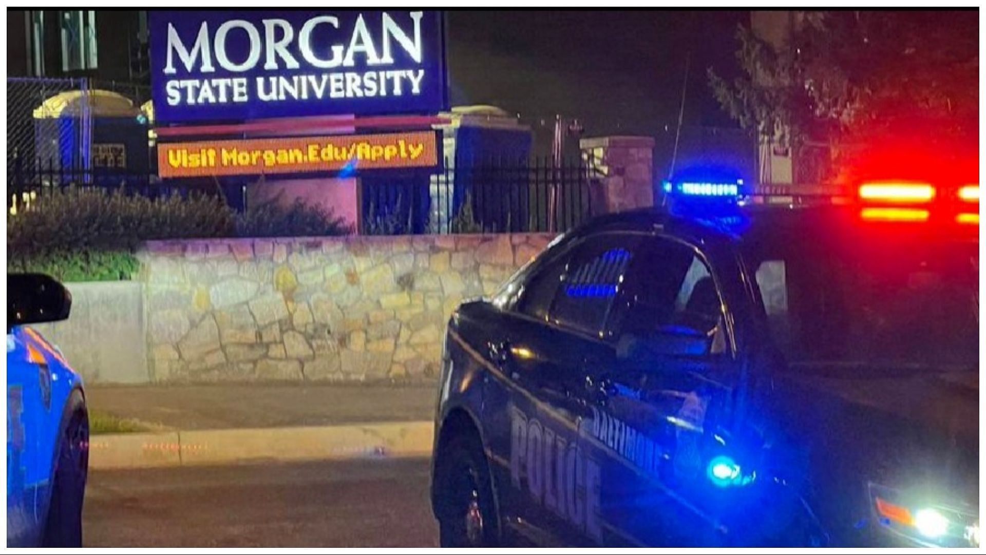 A shooting took place at Morgan State University and injured four students, (Image via @shannonrwatts/X) 