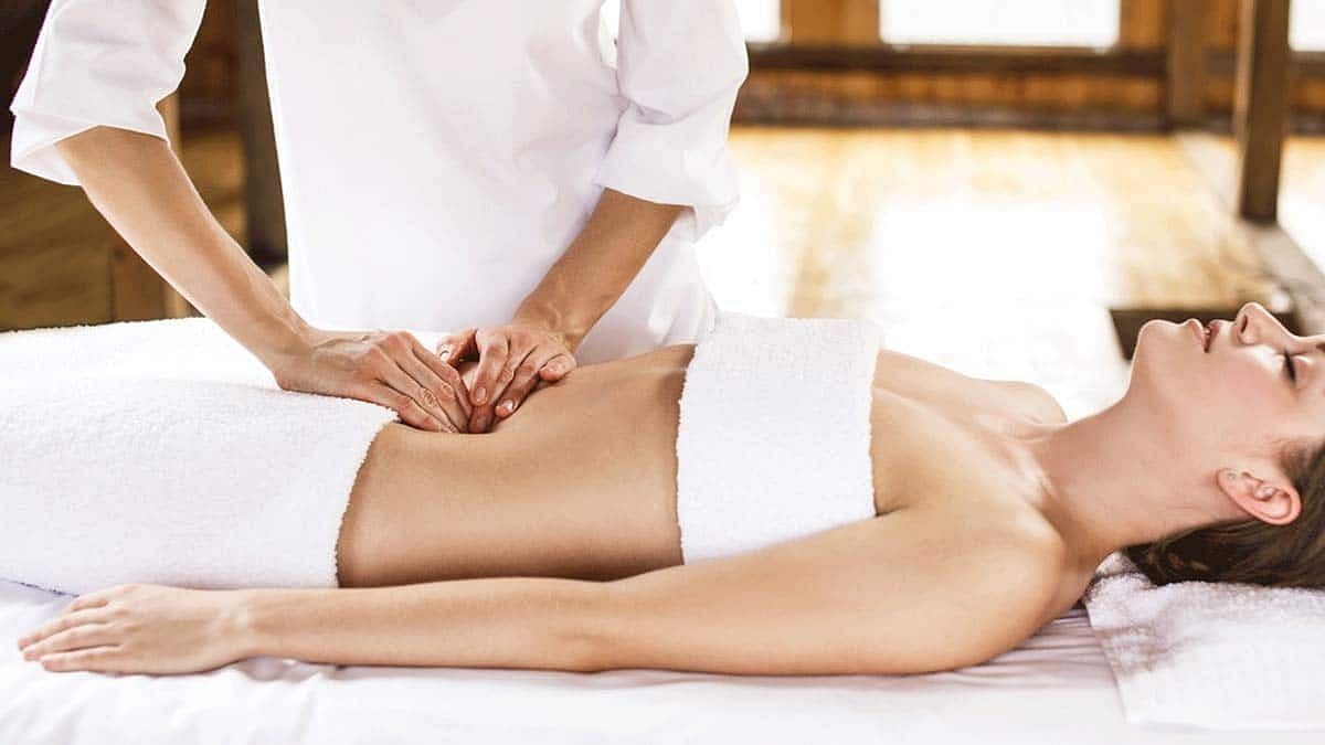 Lymphatic drainage massage (Image via Getty Images/Pheelings Media)