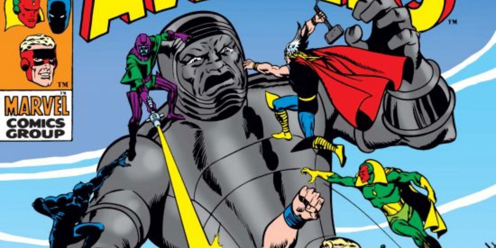 The book features Kang and the Avengers fighting it out against the growing man (Image via Marvel Comics)