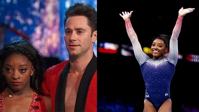 Simone Biles and her DWTS partner Sasha Farber (Image via Sportskeeda)