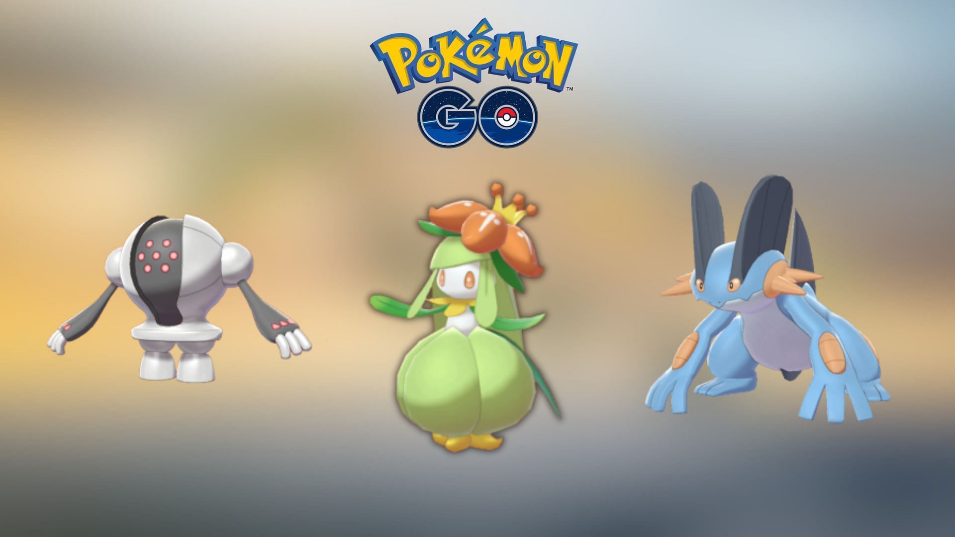 Lilligant, Registeel, and Swampert (Image via Niantic/Serebii)