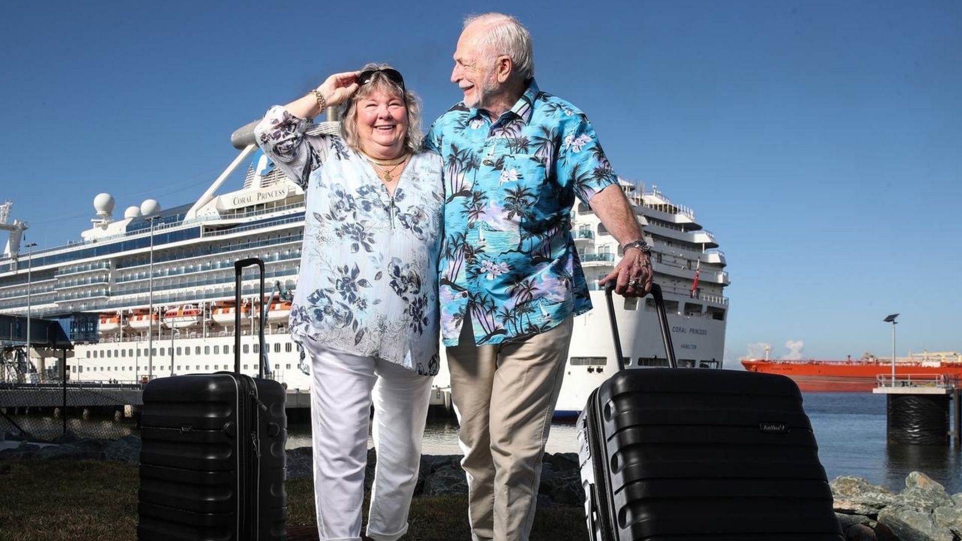 Marty and Jess Ansen are traveling the world in cruises. (Image via Twitter/@Supersap7)