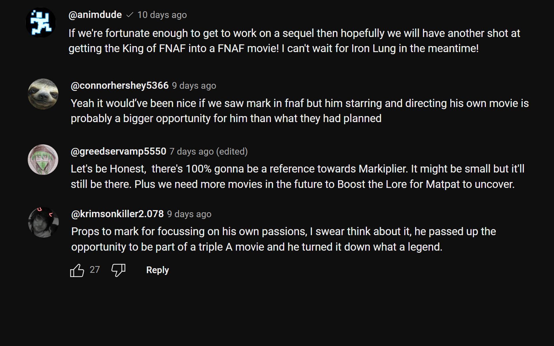 YouTube community reacts to Markiplier&#039;s confirmation (Image via Markiplier/YouTube)