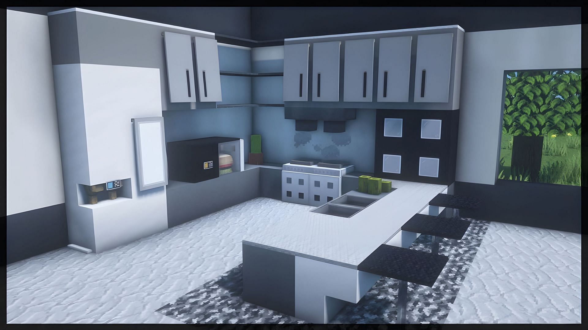 Kitchens are an essential part of a Minecraft home (Image via Youtube/MCram)