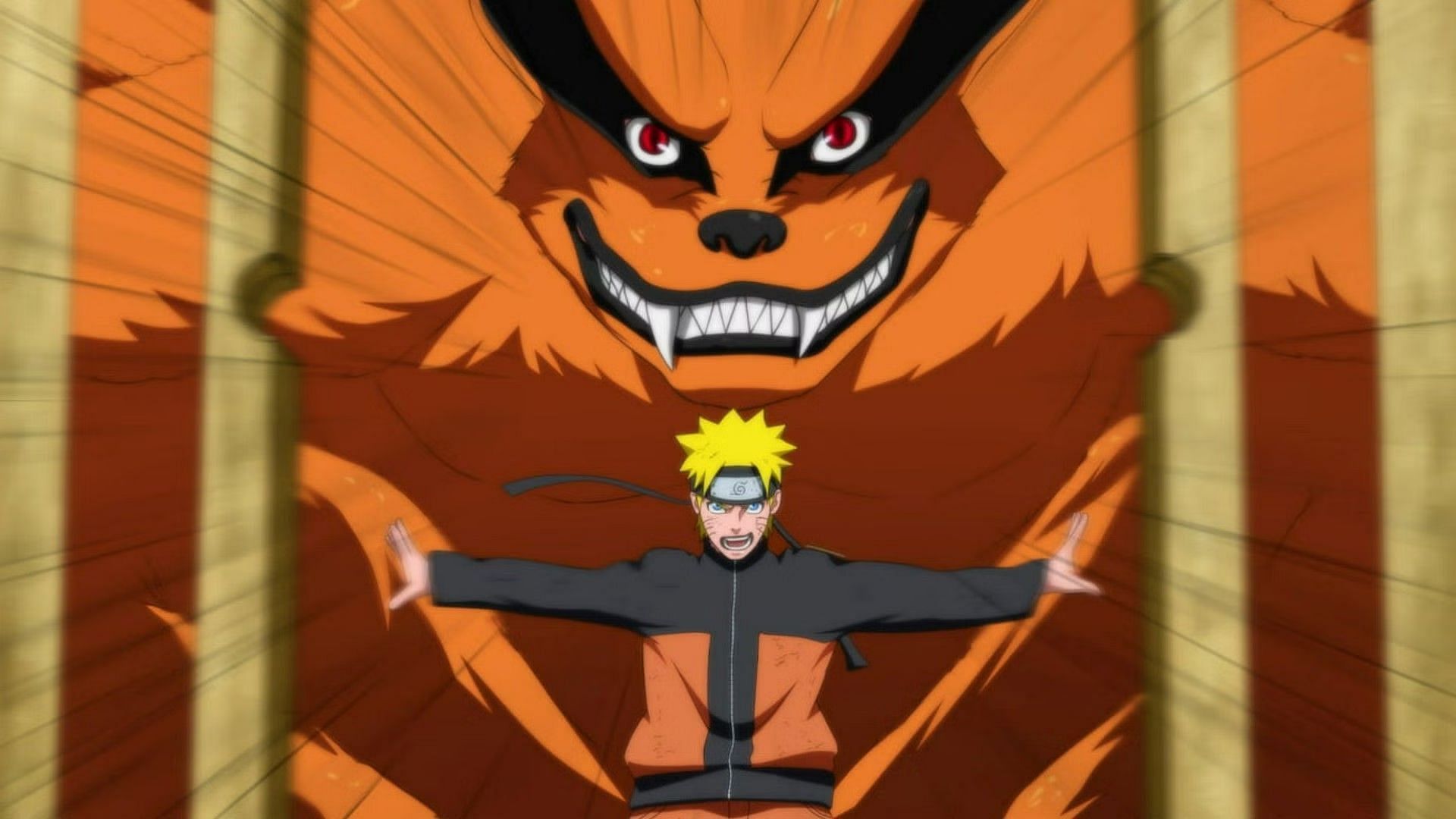 Releasing the Nine Tails seal as shown in anime (Image via Studio Pierrot)