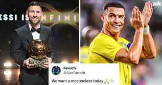“Perfect day to do it” - Fans predict Cristiano Ronaldo to deliver masterclass against Al-Ettifaq in response to Lionel Messi’s Ballon d’Or win