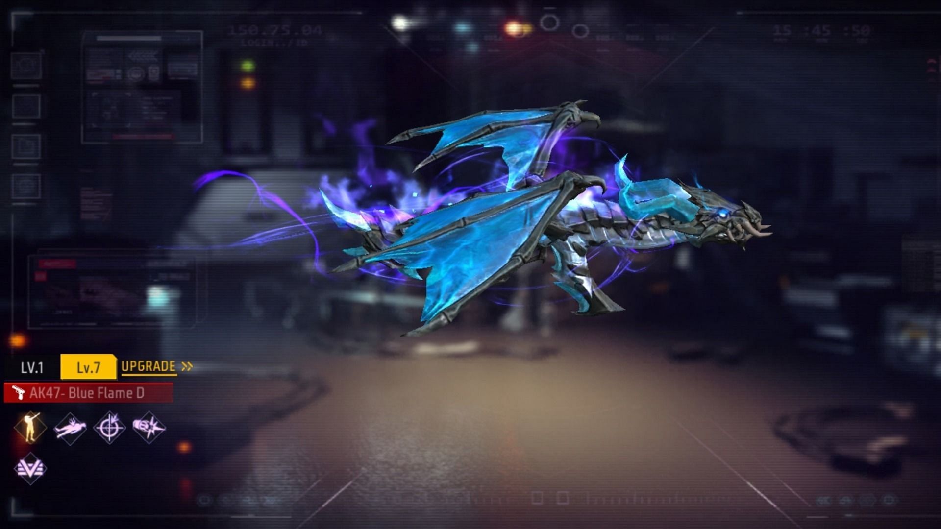 The AK47 Blue Flame Draco skin (Image via Garena)