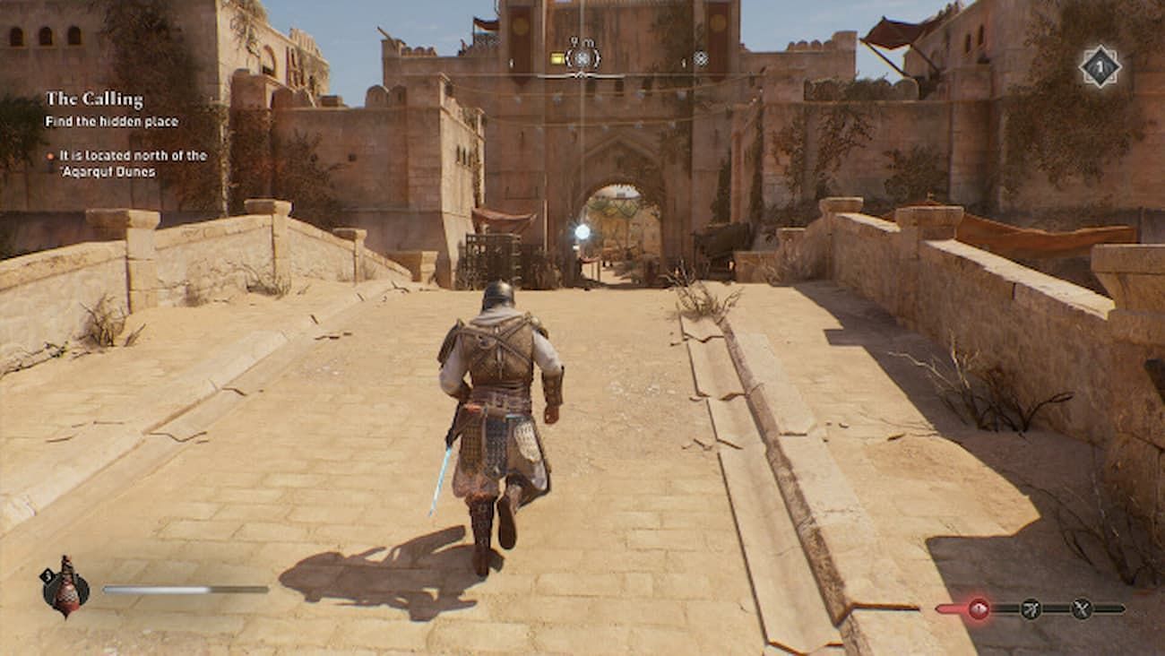 Historical sites are represented by these glowing orbs (Image via Ubisoft)