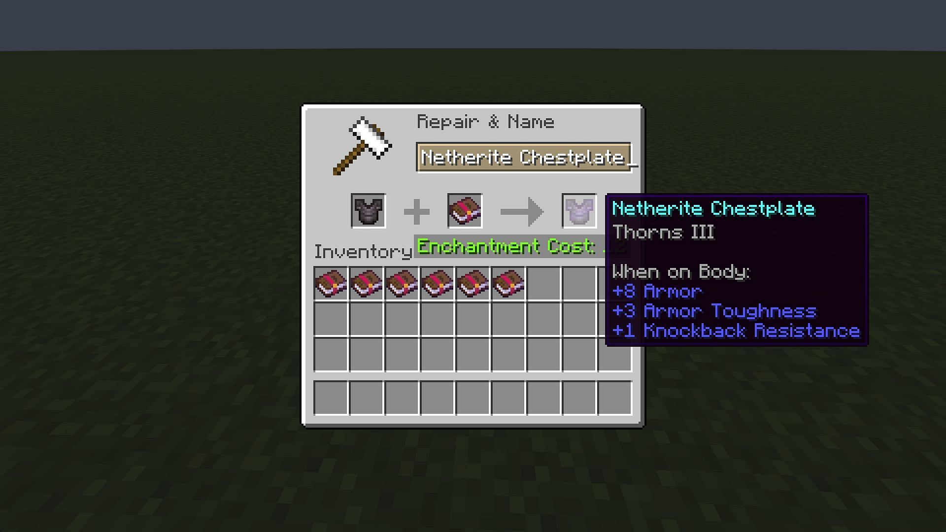 Thorns enchantment deals the same amount of damage to the attacker in Minecraft (Image via Mojang)