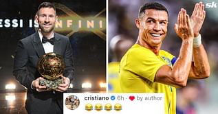 Cristiano Ronaldo 'likes' and comments on Instagram post that says Lionel Messi shouldn't have more than 5 Ballon d'Or awards