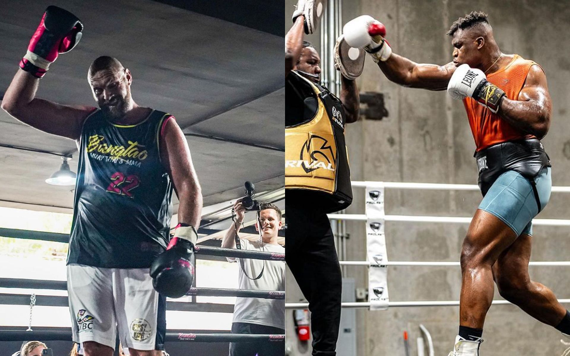Tyson Fury (left) and Francis Ngannou (right) (Images via @tysonfury and @francisngannou Instagram)