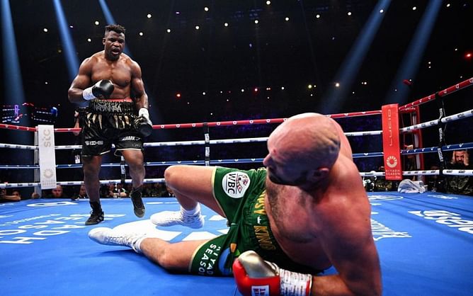 “You’re a bad professor” - Francis Ngannou shares heated words exchanged with Tyson Fury during dancing knockdown celebration