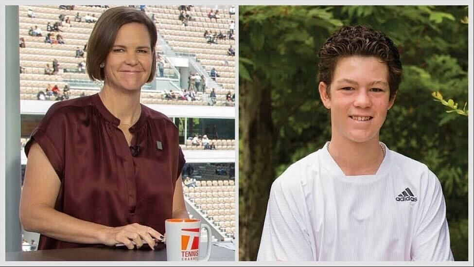 Lindsay Davenport(left) and son Jagger Leach(right)