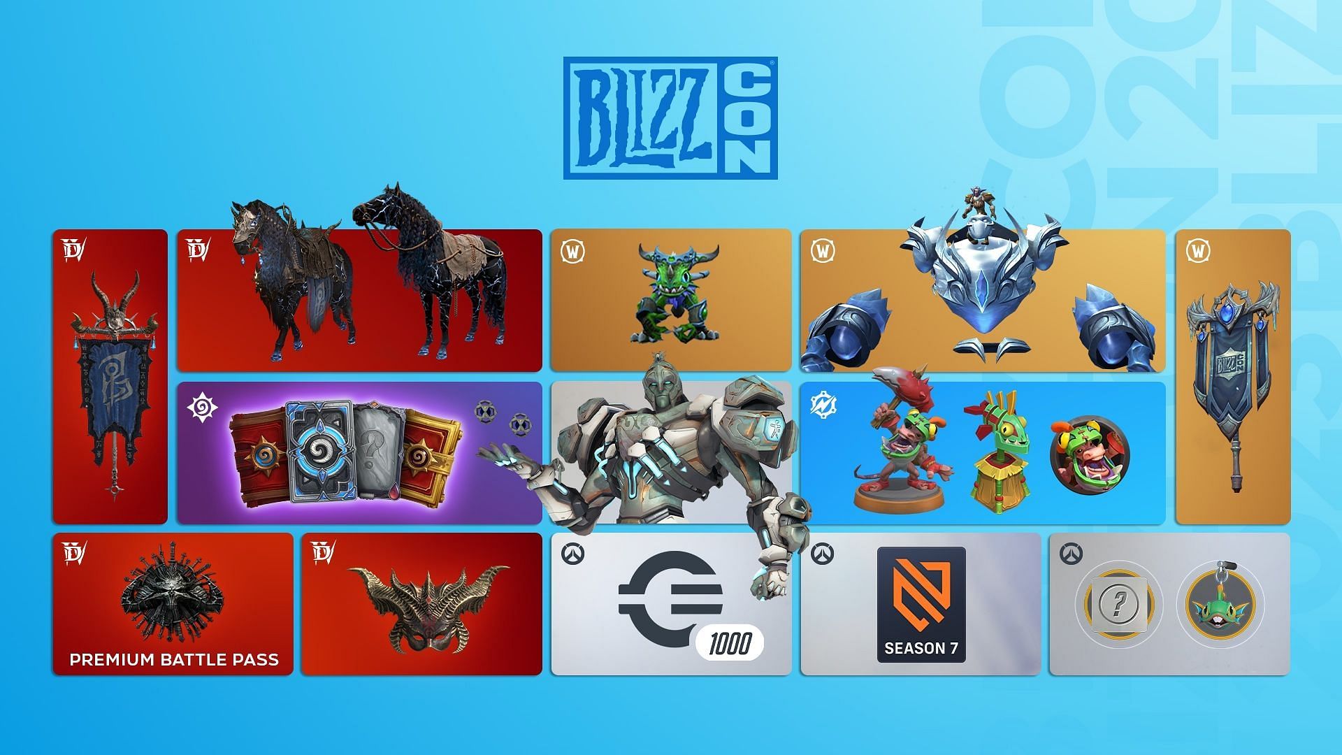 Overwatch 2 BlizzCon Collection items (Image via Battle.net)