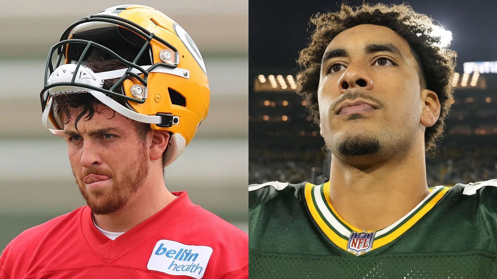 Green Bay Packers quarterbacks Sean Clifford and Jordan Love