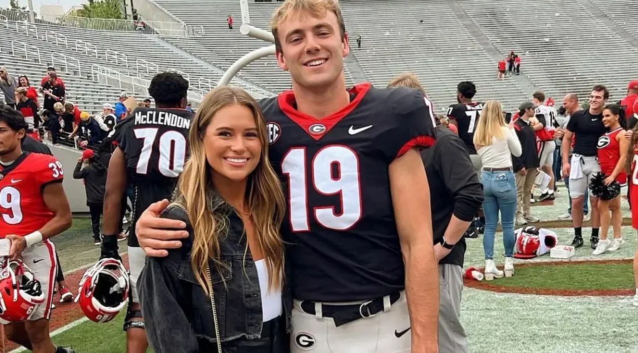 College football universe reacts to Georgia TE Brock Bowers’ gf posing ...