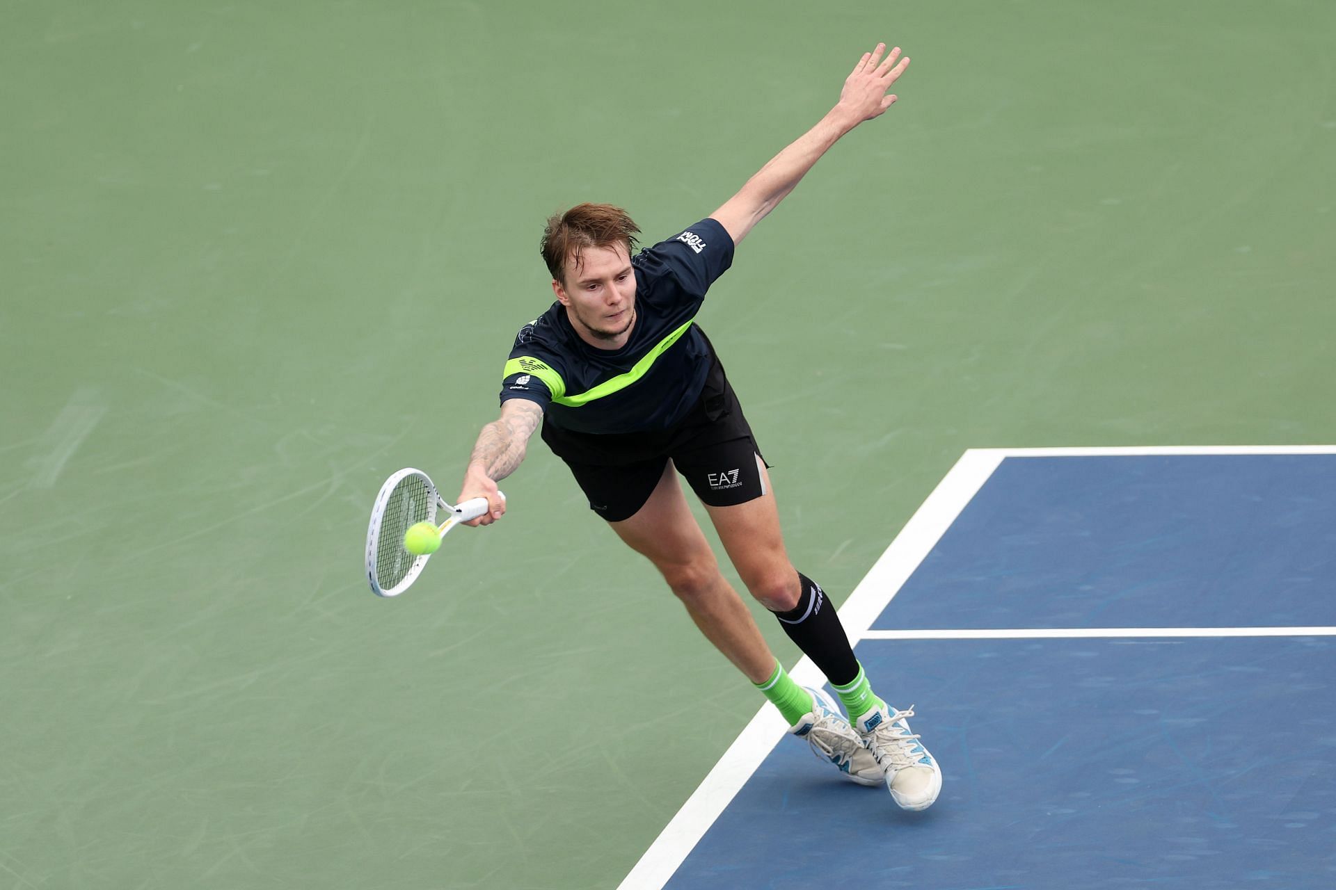 Alexander Bublik in action at the US Open