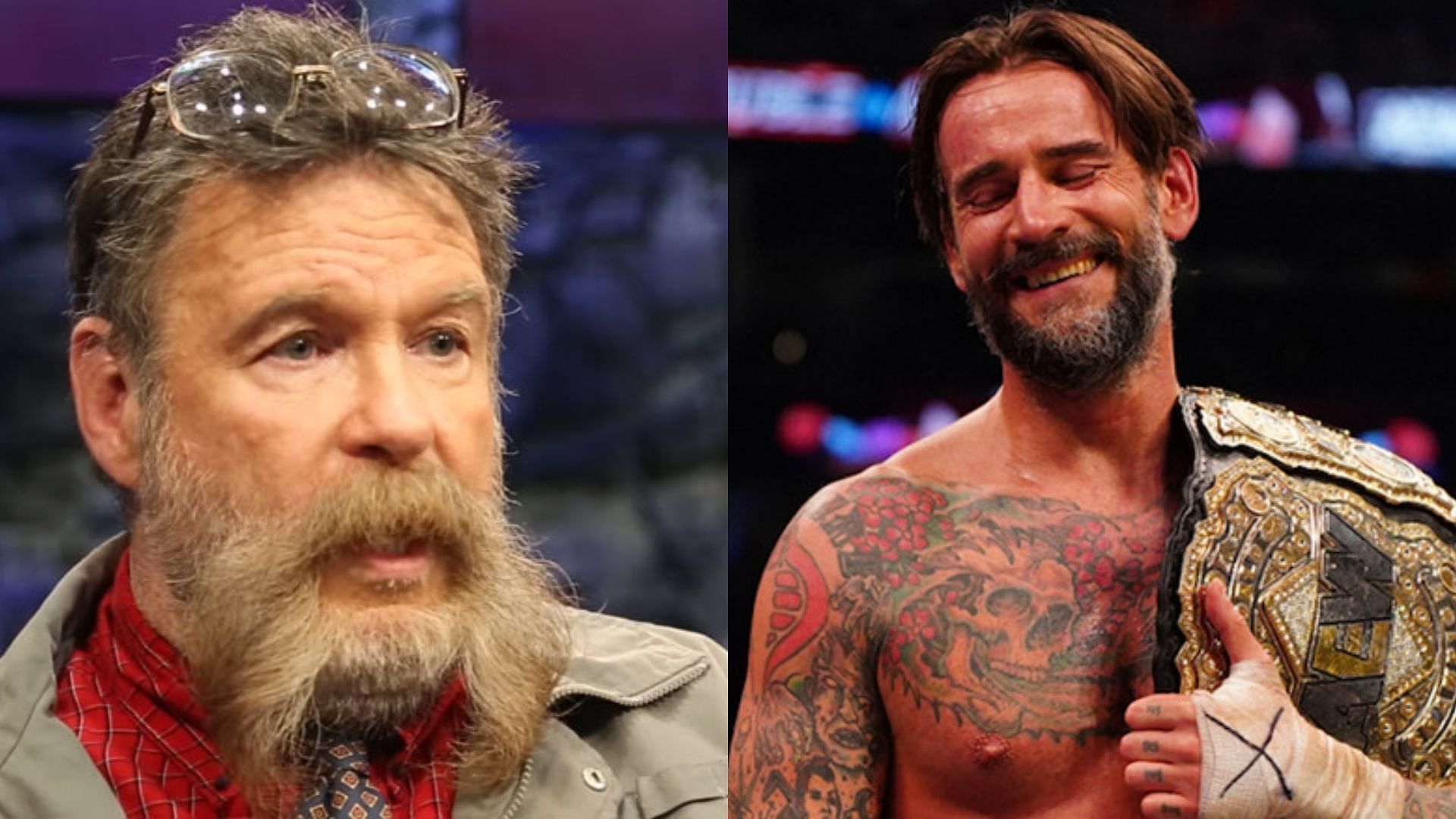 Dutch Mantell (left) and CM Punk (right).