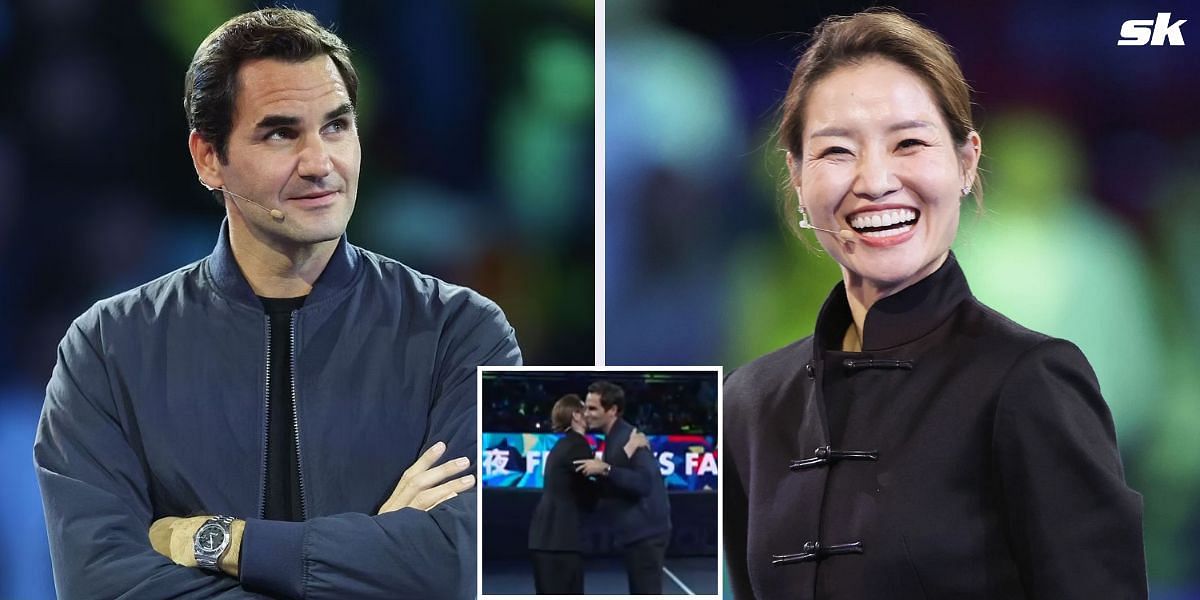 Roger Federer and Li Na at Shanghai Masters 