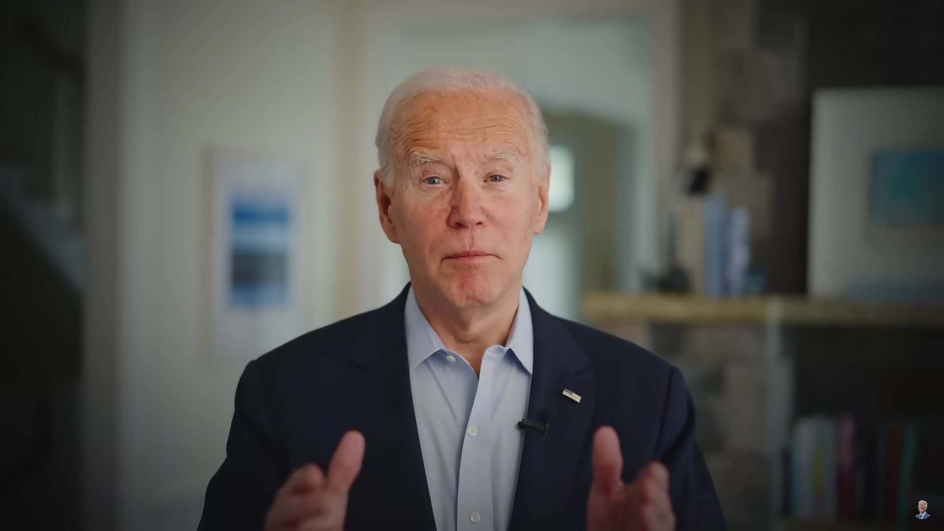 President Joe Biden rushes to the situation room mid-speech (Image via YouTube/@Joe Biden)