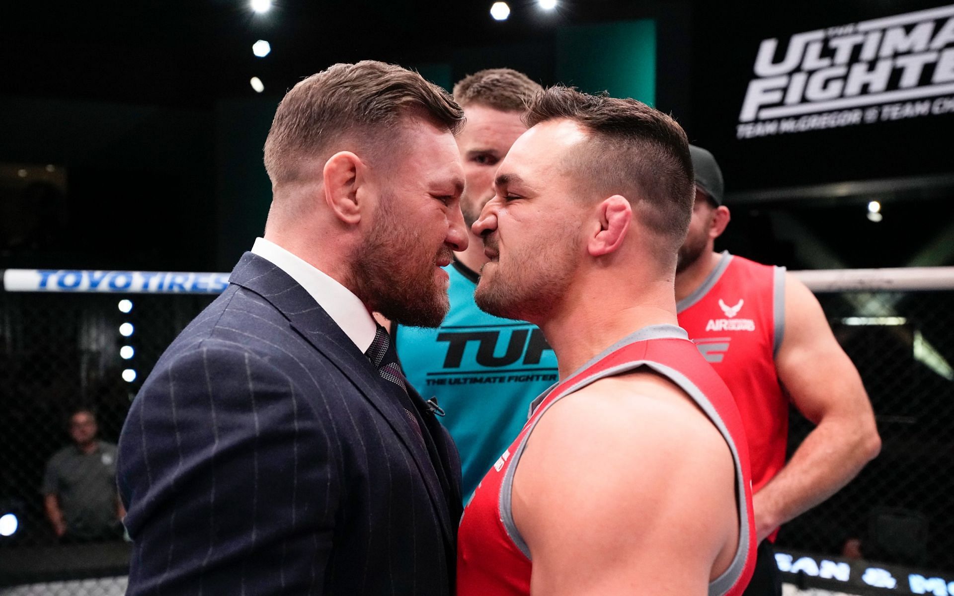 Conor McGregor and Michael Chandler [Image credits: @tuf on X] 