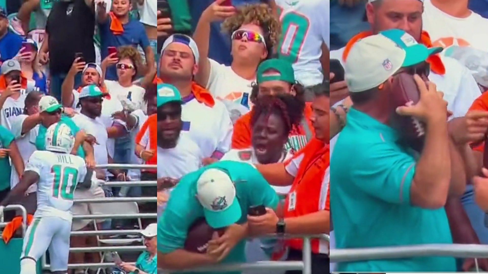 WATCH: Dolphins fan messes with Tyreek Hill