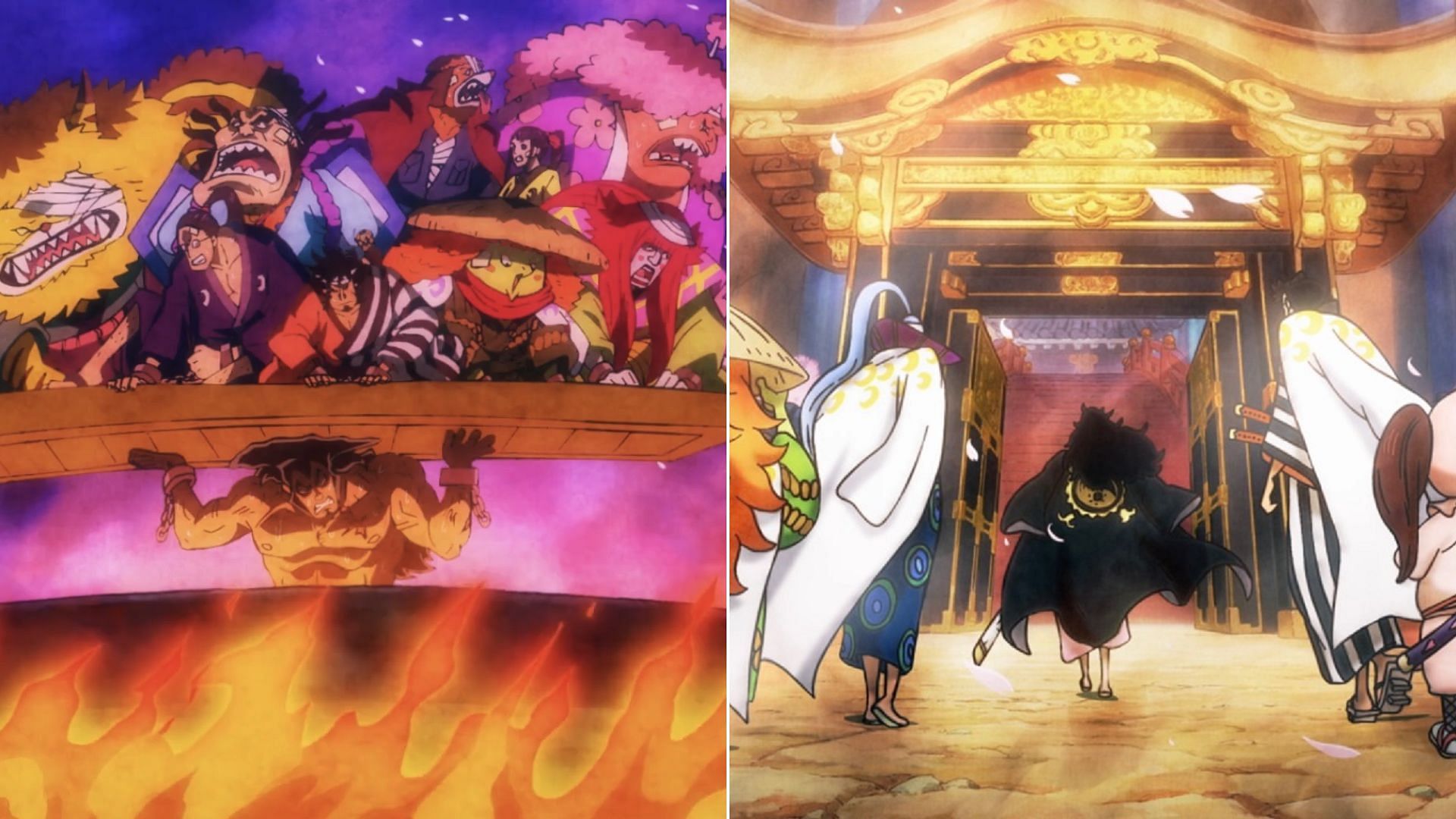 The Kozuki Family throughout the years (Image via Toei Animation, One Piece)