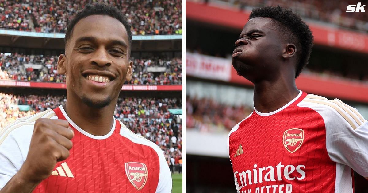 Arsenal stars Bukayo Saka and Jurrien Timber