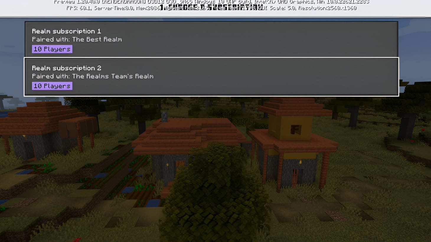 Minecraft Realms now lets you play betas, previews, and snapshots