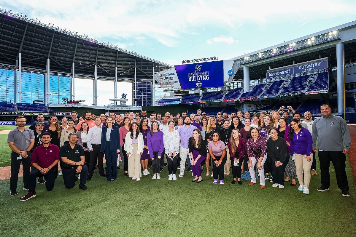 Miami Marlins unite in purple to support LGBTQ+ community on Spirit Day