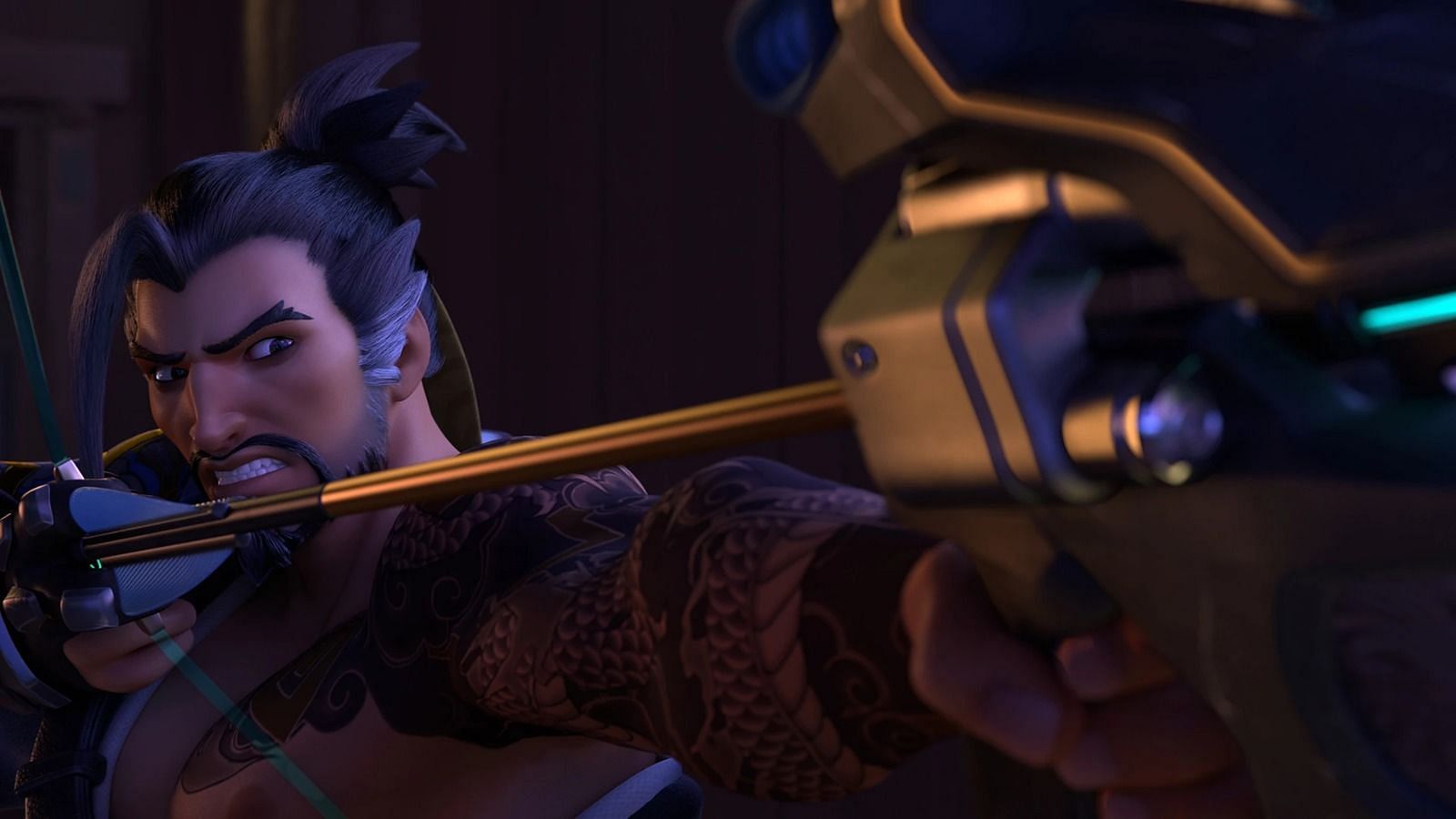 Hanzo disabled from Overwatch 2 competitive mode (Image via Blizzard Entertainment/Edited by Sportskeeda)