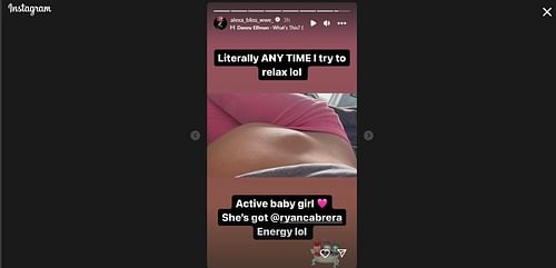 A screengrab of Alexa Bilss' Instagram story.