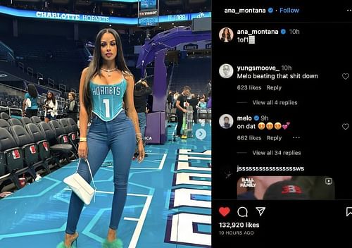 LaMelo commented on Ana Montana's IG post