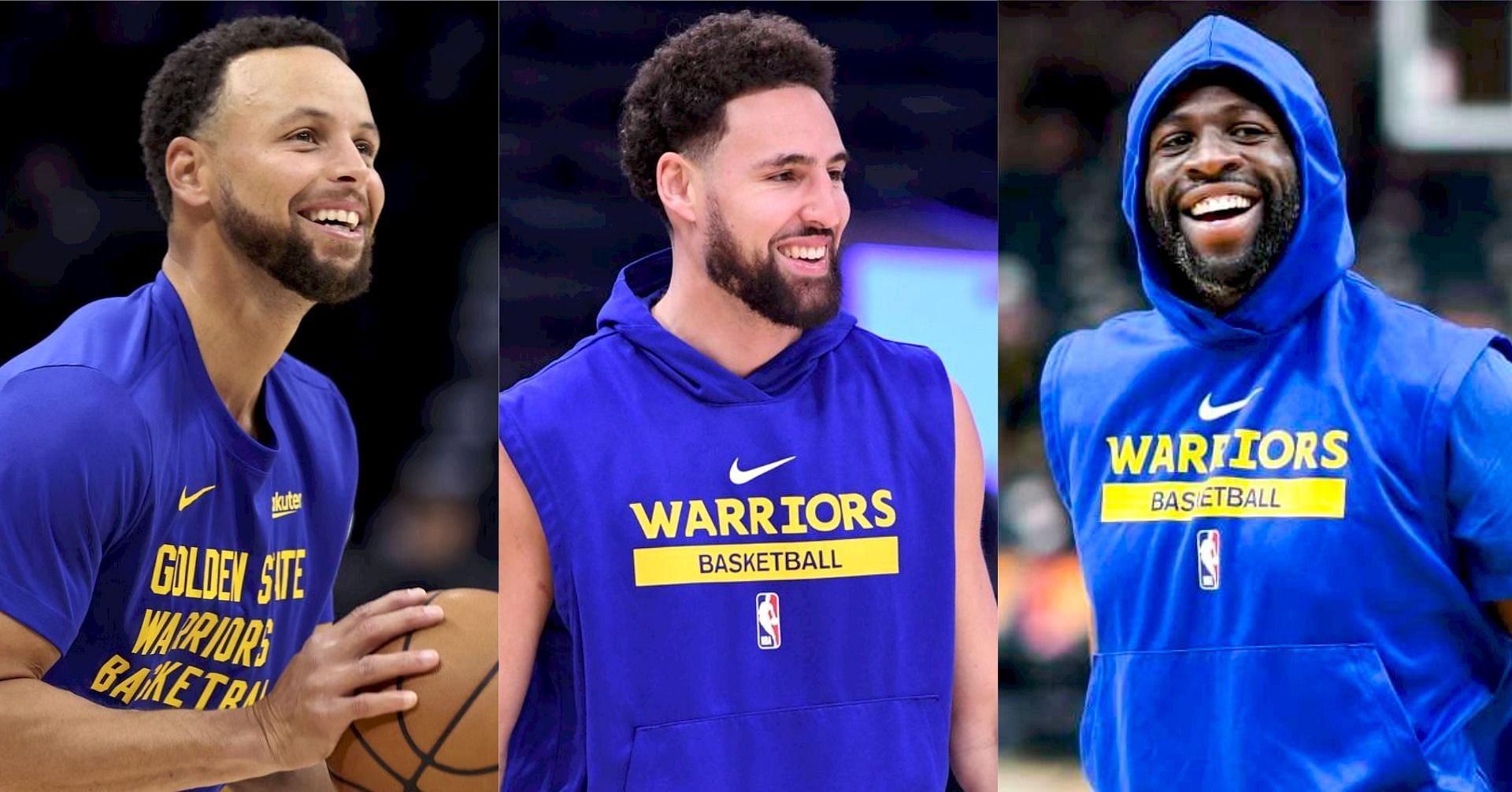 Golden State Warriors stars Steph Curry, Klay Thompson and Draymond Green