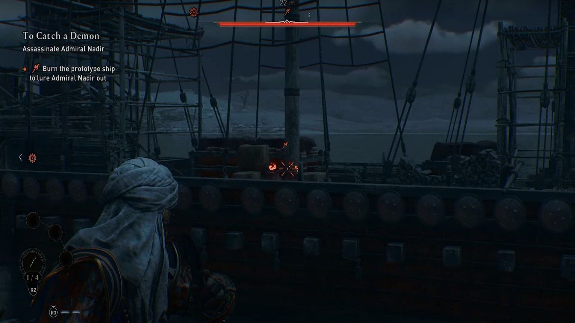 Set the ship ablaze (Image via Ubisoft)