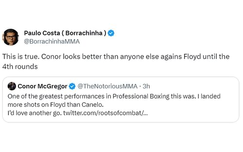 Paulo Costa's response to McGregor's post