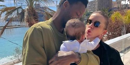 Gael Monfils and Elina Svitolina with daughter Skai