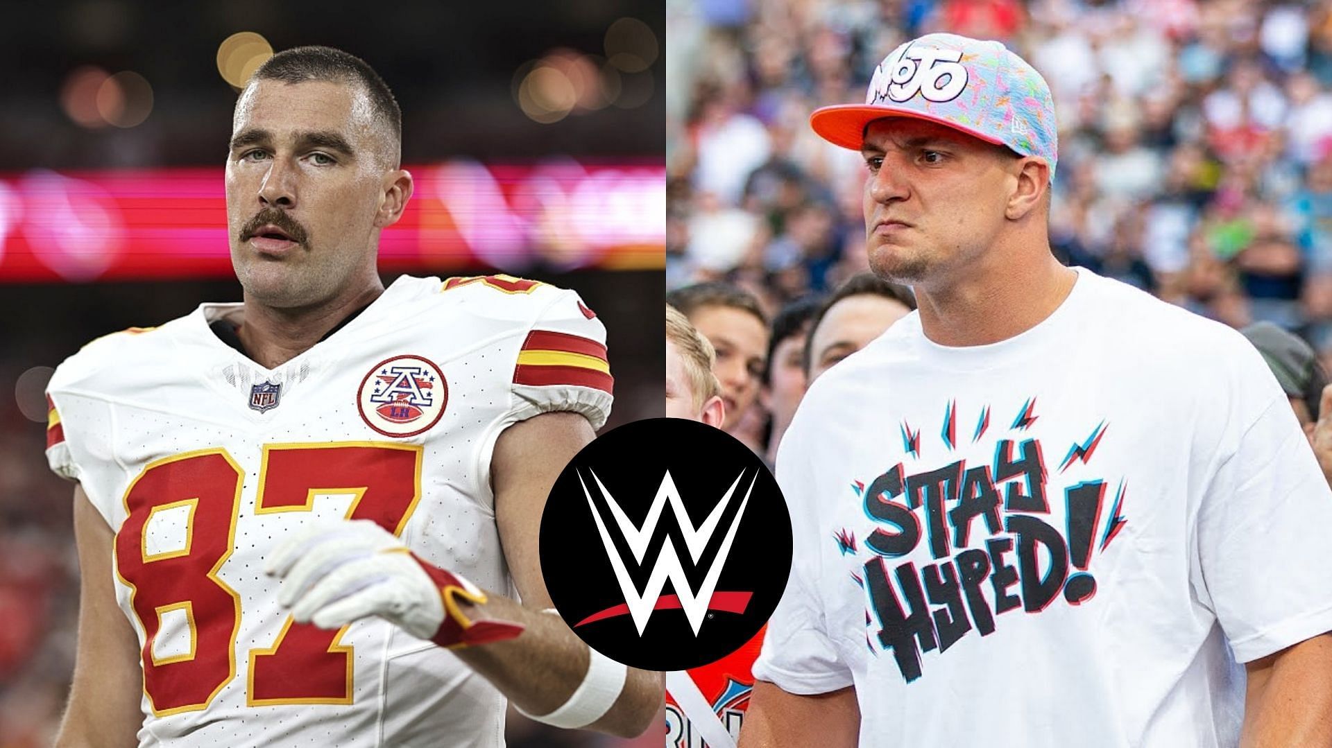 Travis Kelce and Rob Gronkowski