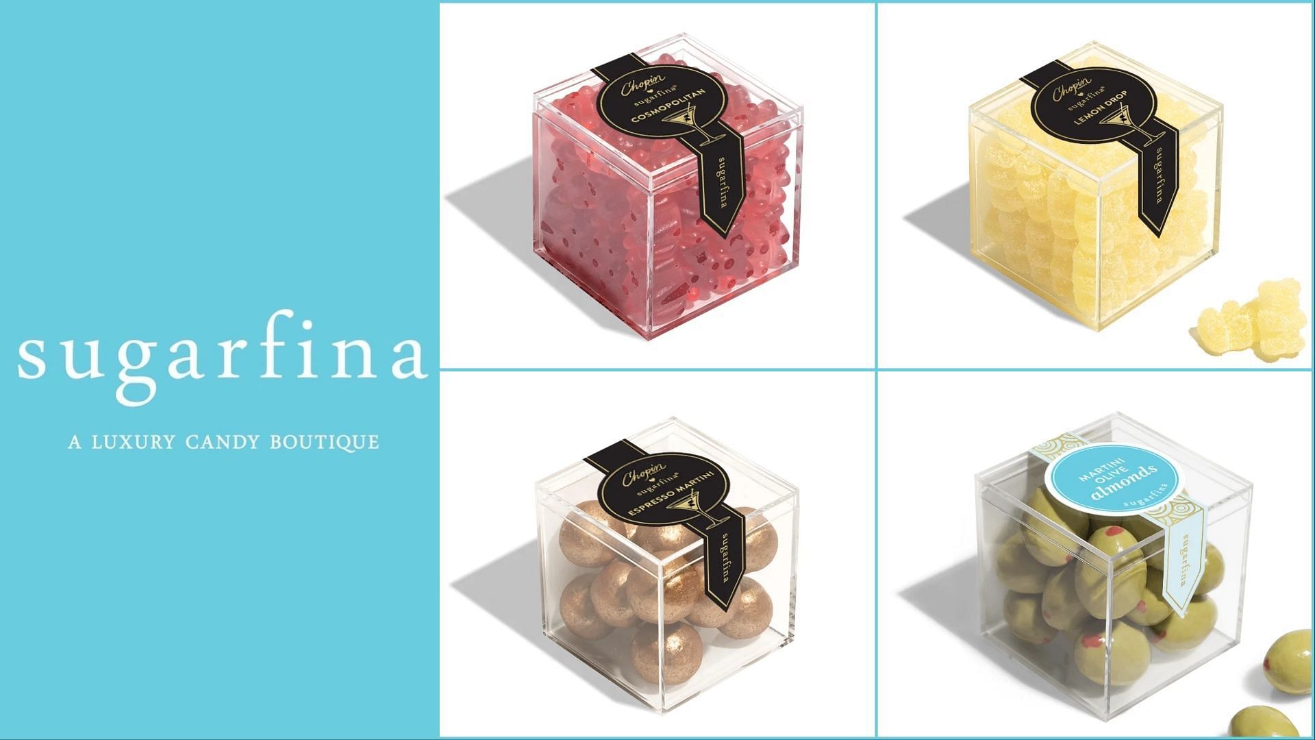 Sugarfina introduces three new Chopin vodka-infused candies (Image via Sugarfina)